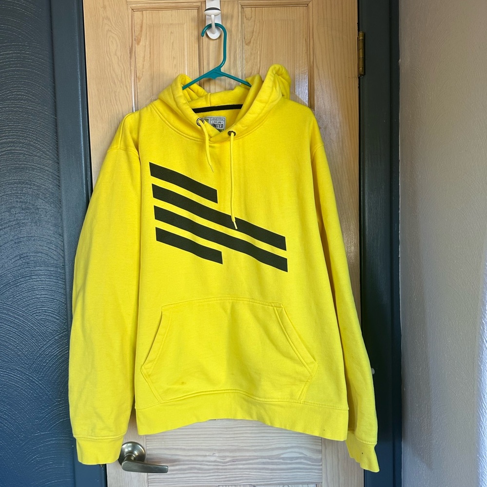 New Mexico United Soccer Yellow Hoodie with Black Stripes XXL